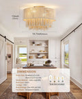 XINGSIYUELYX Ceiling Fan with Light in gold, 19.7 inch size, featuring a cotton rope shade and transparent blades.