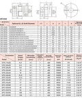 Technical diagram and specifications for 12mm To 20mm Plum Flexible Shaft Coupling Aluminum 40mm Diameter 50mm Length Motor Connector Spider Coupler.