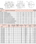 Technical specifications and dimensions for Plum Flexible Shaft Coupling 12mm To 19mm Adjustable Bore 40mm Diameter 66mm Length Aluminum Spider Coupler