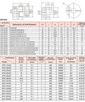 Technical specifications for Plum 6mm to 12mm flexible shaft coupling spider coupler, featuring dimensions and torque ratings.