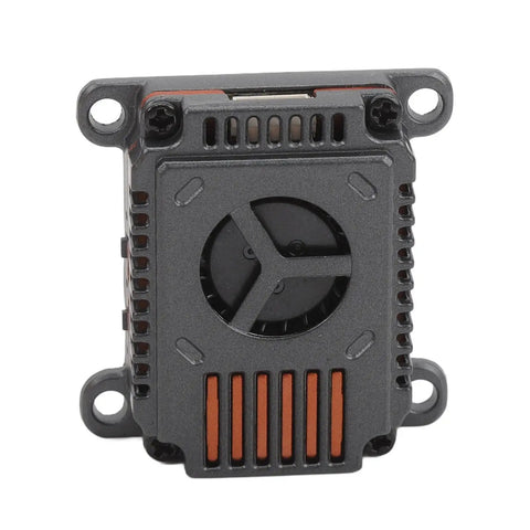 3W 5.8GHz FPV Video Transmitter VTX with 48CH ultra lightweight aluminum alloy build, front view showing cooling fan and ports.