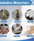 Suitable materials for Heavy Duty Workhorse Electric Touch Tapping Machine: iron, aluminum, plastic, copper, steel, wood.