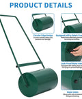 Tough-As-Nails Rust-Resistant Steel Lawn Roller for Yards and Gardens, 46L Capacity with U-Shaped Handle, Product Features