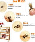 Solid Bronze Shelf Pins 100 Pack Cabinet Pegs For Straight Up Diy Fixes demonstrating installation steps on a wooden shelf.