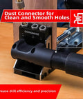 All Metal Pocket Hole Jig Kit With Quick Clamp And Dust Collection For Easy Use, Pro Grade 3 Hole Jig System in use on wood