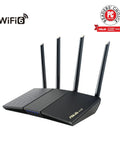 WiFi 6 Router with extendable antennas for fast gaming and 4K streaming MU MIMO and OFDMA tech AiMesh compatible