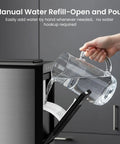 Pouring water into Countertop Ice Maker Machine Portable With Self Cleaning Function, 26 Lbs Per Day, Bullet Ice In 6 To 8 Minutes