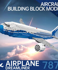 787 Dreamliner Building Block Set With 1353 Pieces Dope Big Passenger Plane Model Kit Featuring Realistic Engines And Wing Details