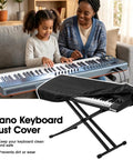 61 Key Piano Keyboard Dust Cover With Adjustable Drawstring, Waterproof Dustproof Electric Piano Cover in living room scene