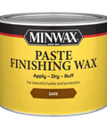Solid One Pound Paste Finishing Wax Covers Furniture And Wood Restoration Hands Down creates a slick hand rubbed luster in a tin.