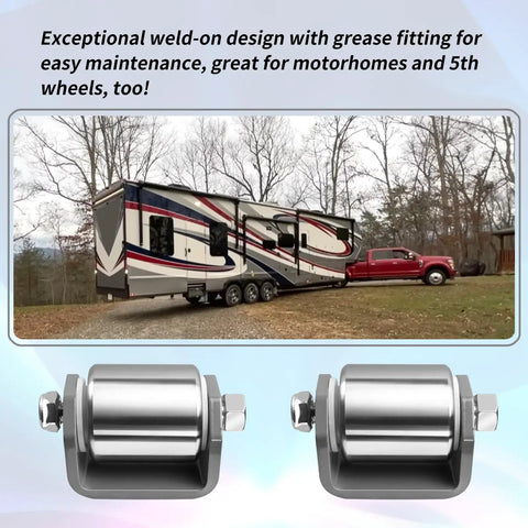 Set Of Four Steel Micro Rollers 2 Inch Square Heavy Duty Wheels For RV Trailers And Low Profile Vehicles Beef Up Undercarriage