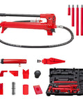 Built Like A Tank Professional Grade 10 Ton Porta Power Hydraulic Jack Kit With Heavy Duty Pump And 13 Piece Attachment Set for auto body repairs.