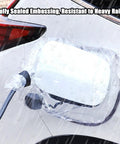 Grip Tight Magnetic EV Charger Cover For Cadillac Optiq 2025 To 2026 Snap Right On Weatherproof Port Protector with rain resistance.