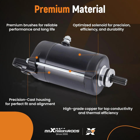 Go-To Starter Motor 6D3-81800-00-00 For Yamaha WaveRunner VX deluxe features high-grade copper and precision-cast housing