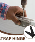 Heavy Duty Gate Strap Hinges 8 Inch Pair Made From Galvanized Iron With Screws For Outdoor Yard Gates Barn Doors Fence And Shed Use Built To Last In Any Weather