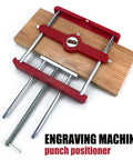 Precision Woodworking Mortise And Tenon Jig With Self Centering Loose Tenon Doweling Kit and Punch Locator on wood surface.