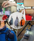 2 Point 28 Inch Small Aluminum Carabiner Clips Set Of 20 D Ring Keychain Clips in use for travel gear and everyday carry.