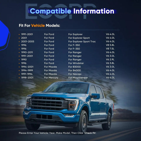 Compatible vehicle information for Premium AC Compressor Keeps Your Whip Chillin Fits Ford Explorer And Mercury Mountaineer V6 4.0L 3.0L Engines.