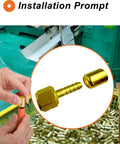 Brass torch hose repair kit, 24 pcs for 1/4 in ID hoses, includes fittings, ferrules, nuts and nipples
