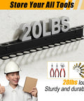 2 Pack Screwdriver Organizer Wall Mount Set With 28 Tool Capacity 14 Top And Bottom Holes Per Holder Metal Pliers Organizer displayed