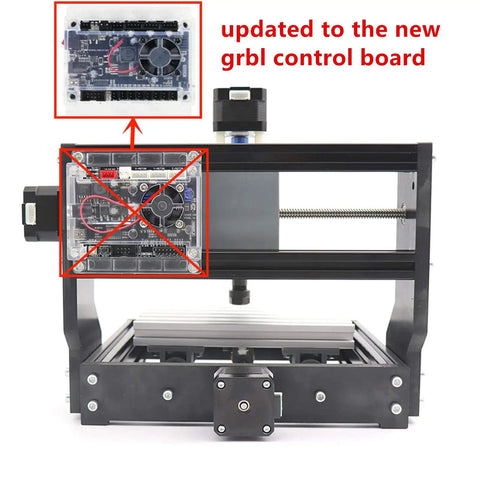 1610 Pro Mini CNC Router Kit 3 Axis Desktop GRBL Control DIY Engraver with new GRBL control board highlighted