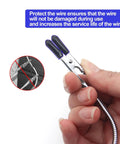 Hand holding wire holder with black protective cap, part of Two Pack Wire Holders For Soldering In Field Durable Adjustable Helping Hands Clamps.