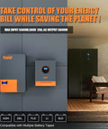 Beast 5000W Solar Inverter 48V To 120V Pure Sine Wave with built-in 80A MPPT Controller mounted on wall indoors
