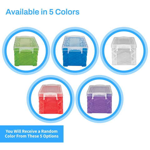 Durable 3x5 Index Card Box Organizer available in assorted colors including green, blue, white, red, and purple, stackable design.