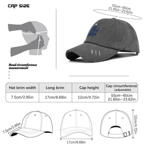 Lightweight Breathable Mens Baseball Hat For All Season Comfort Dark Grey Cap With Soft Fit Perfect For Running Hiking Cycling Walking And Everyday Cool Active Style On The Go, showing dimensions and fit guide.