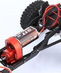 160 Percent Power Upgrade Motor 180 Size With 51T Transmission Gearbox for RC model, silver and red finish