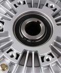 Close-up of Magnetic Powder Brake With Hollow Shaft For Unwind And Tension Control In Industrial Machines, 12Nm Braking Torque.