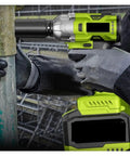 Gangsuqd Brushless Impact Wrench Cordless High Torque Electric Power Tool for Car Repair, shown in use on scaffolding