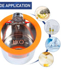 Top Shelf Quality Pro Level 3 Gallon Vacuum Chamber Kit With Smooth 3.6 CFM Pump and Acrylic Lid, top view with gauge for epoxy resin work.