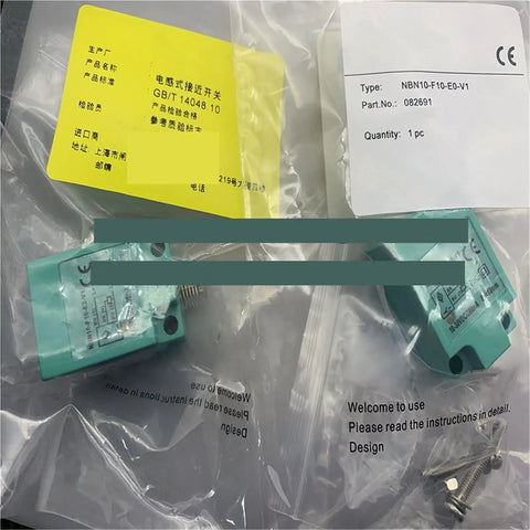 Industrial Proximity Switch Sensor NBN10-F10-E2 F11-E0 in packaging, designed for automation with rugged compact mount.