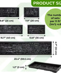 5 Piece ABS 2mm Plastic Molds For Concrete And Plaster Walls Build Flagstone Limestone Brick And Stone Veneer Tiles