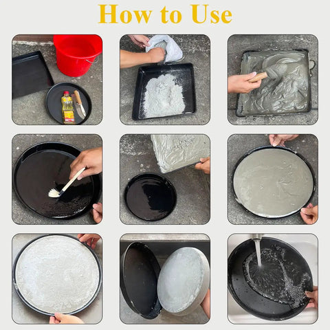 How to use Four Size Round Stepping Stone Molds For Concrete And Cement Garden Walkways with reusable plastic paver molds