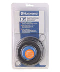 Universal T35 Tap Advance Straight Shaft String Trimmer Head Prewound With.095 Inch Line Blue And Black in packaging