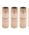 Replacement Nozzle For Five Eighth Inch ID One Eighth Inch Recess AccuLock MDX Designed For Stable Performance In MDX 250 MIG Gun Easy Install Direct Fit Replacement Durable Material 5 Pack shown in a row