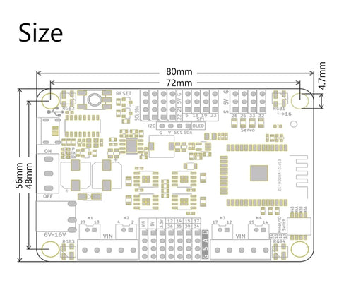 ESP32 Development Board With Onboard 3.5A Motor Driver For Robotics Projects Supports 4 Servos 4 DC Motors And 2 Stepper Motors circuit diagram