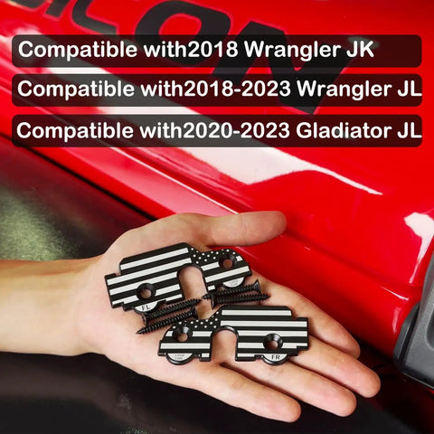 Top Shelf Kickin Sun Visor Repair Kit For Jeep Wrangler JL JK And Gladiator Vehicles 2018 To 2023 with metal clips and screws.