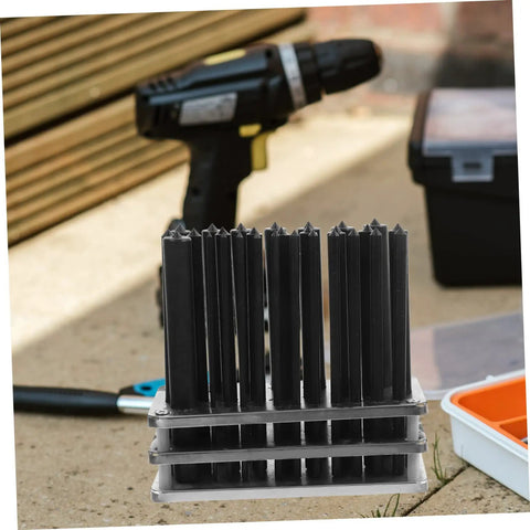 Pin Punch Set 28Pc Cylindrical Punches Drilling Tools Maintenance Kit for Home Repairs shown outdoors with toolbox and drill