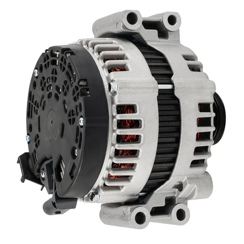 BMW X5 Alternator Replacement 12V 183 Amp OE 11362N Direct Fit For 2007 2008 2009 2010 Models Beefed Up Charging System Part Easy Install Serious Power Upgrade silver aluminum alternator