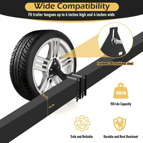Spare Tire Carrier For Boat Trailer Mount Fits Most Bolt Patterns, heavy-duty rust-resistant steel design with secure fasteners