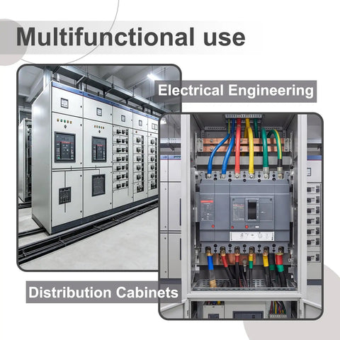Multifunctional use of One Thousand Pieces Of 22 Awg Wire Ferrule Connectors In Matte Gray Finish Offering Tight Grip Crimp Ends That Lock Down Strands For Hella Reliable Electrical Work And No Fuss Assembly in electrical distribution cabinets.