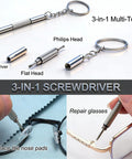 3-in-1 screwdriver tool for Five Pairs Of Air Chamber Silicone Eyeglasses Nose Pads 15x8mm Upgrade Replacement Kit