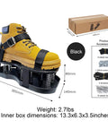 Lawn Aerator Shoes With No Fuss Self Leveling Spikes And Spring System 3 Inch Ground Stakes, black, shown with box and accessories