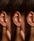 14K Gold Plated Ball Stud Earrings Set for Multiple Piercings High Polish Finish Hypoallergenic Round Ball Studs in 3Mm 4Mm 5Mm Sizes Cute Everyday Jewelry Trio for Women, 3mm to 5mm