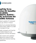 In Motion RV Satellite Antenna With Auto Multi Satellite Tracking For Road Trips Roof Mount Dome High Performance Mobile TV Antenna White