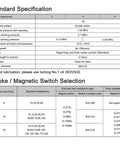 Specifications sheet for Slim Stainless Steel Air Pneumatic Cylinder CDJ2B 16 80 with M5 port, featuring technical details and options.