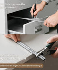 Top Shelf Letter Size Hanging File Folder Frame Slick Desk Organizer with No Hassle Adjustable Cabinet Rails measuring for custom fit